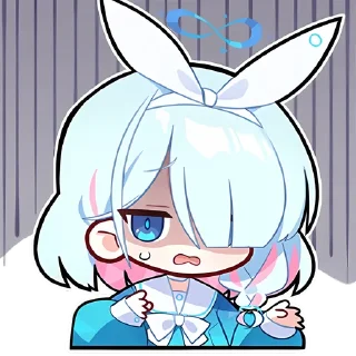 😨 emoji 蔚蓝档案 QQ @tsugumi42 Telegram sticker 8 of 97