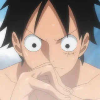 🍖 emoji Ꮺ ָ࣪  🍖 ۰ Luffy ִֶָ  ࣪ ᥫ᭡ @KazumiiAraa Telegram sticker 15 of 60