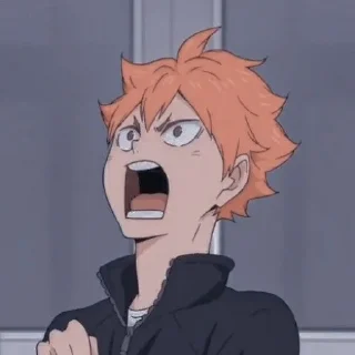 🧡 emoji Hinata Shoyo @sticker_anime_boy Telegram sticker 16 of 19
