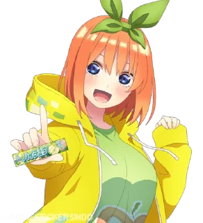 🍊 emoji Nakano Yotsuba ➜ @AnimeStickersIndo Telegram sticker 3 of 25