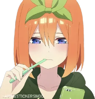 🍊 emoji Nakano Yotsuba ➜ @AnimeStickersIndo Telegram sticker 18 of 25