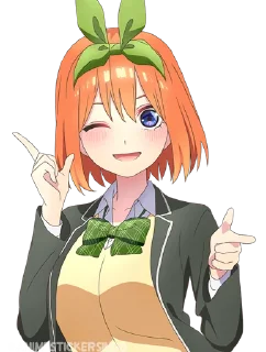 🍊 emoji Nakano Yotsuba ➜ @AnimeStickersIndo Telegram sticker 2 of 25