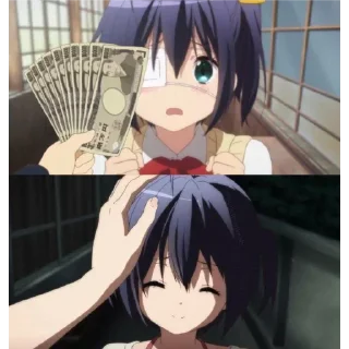 🤑 emoji Rikka - @Otakuzdream Telegram sticker 18 of 75