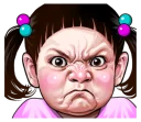 ☹ emoji Angry face of children Telegram sticker 12 of 41