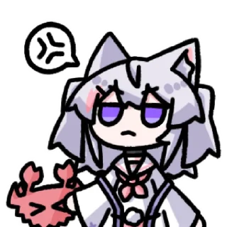 😡 emoji 風間白花 @zhaxia_cn Telegram sticker 6 of 16