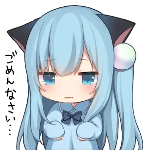 😟 emoji Animal ears sticker 2 @bistic Telegram sticker 15 of 40