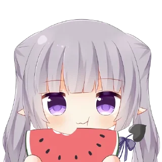 🍉 emoji 有栖姬月 @rengeSticker Telegram sticker 5 of 15