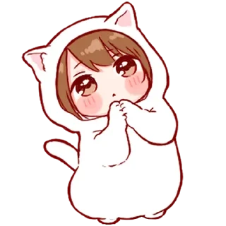 🙏 emoji Cute girl Telegram sticker 17 of 47