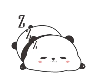 😴 emoji Cute Chubby Panda @bistic Telegram sticker 7 of 8