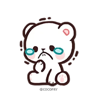 😢 emoji @Opstickerpacks ✨Milk Mocha 💖 Telegram sticker 23 of 80