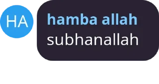 Sticker from hamba allah