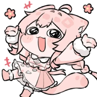 🎉 emoji 粉猫H46 @zhaxia_cn Telegram sticker 4 of 48