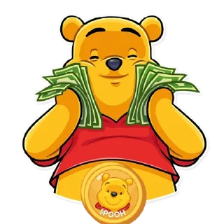 🤑 emoji $POOH🍯 Telegram sticker 5 of 7
