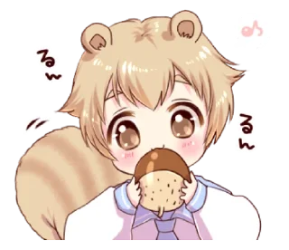😗 emoji Boy of a squirrel @bistic Telegram sticker 6 of 40