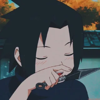 🥧 emoji uchiha sasuke Telegram sticker 16 of 20