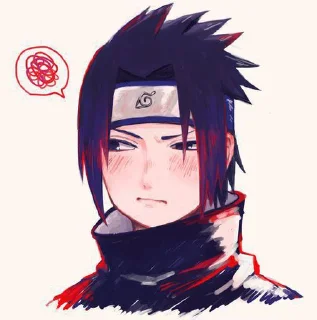 😘 emoji uchiha sasuke Telegram sticker 8 of 20