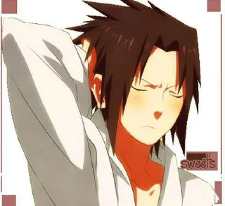 😇 emoji uchiha sasuke Telegram sticker 10 of 20