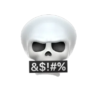🤬 emoji Skull Telegram sticker 9 of 15
