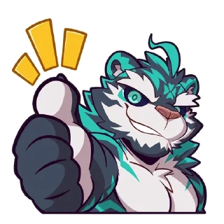 👍 emoji Zeloen 老虎泽罗恩 Telegram sticker 18 of 32