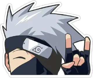 🕸 emoji Kakashi Hatake᭄𖣘 @Kamado_slayer Telegram sticker 13 of 54