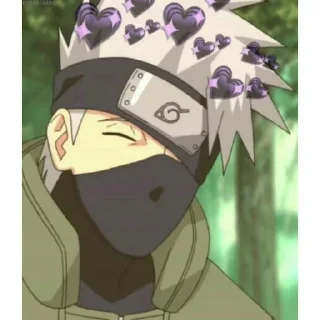 🕸 emoji Kakashi Hatake᭄𖣘 @Kamado_slayer Telegram sticker 18 of 54