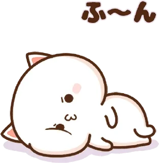 😚 emoji Mochi Mochi Peach Cat @urfavorito Telegram sticker 6 of 49