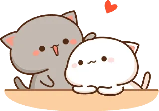 😍 emoji Mochi Mochi Peach Cat @urfavorito Telegram sticker 19 of 49