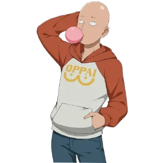 😌 emoji OnePunchMan @stikerkyo Telegram sticker 24 of 79