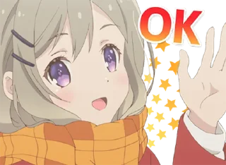 🆗 emoji Adachi and Shimamura Telegram sticker 5 of 40