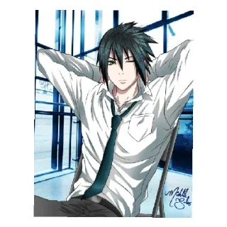😄 emoji Uchiha Sasuke Telegram sticker 5 of 23