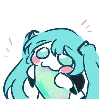 🤤 emoji Miku - 藍沢 @Yuexiiia Telegram sticker 10 of 44