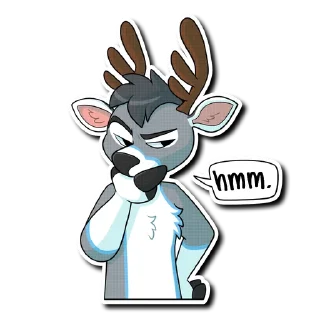 🤔 emoji Riley the Deer Telegram sticker 16 of 81