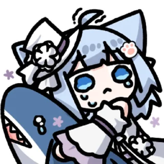 🦈 emoji 雪音猫猫一 @zhaxia_cn Telegram sticker 12 of 32