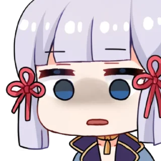 😦 emoji Kamisato Ayaka Telegram sticker 11 of 40