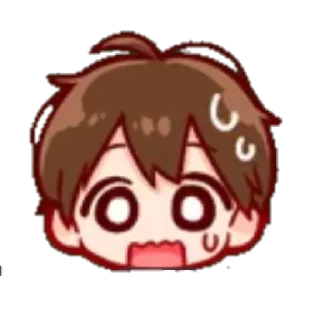 😨 emoji Cute boy Telegram sticker 14 of 23