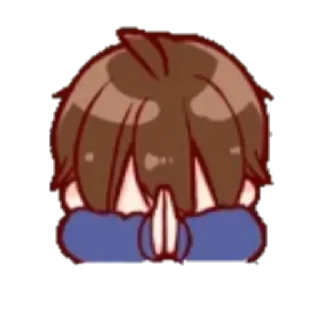 🙏 emoji Cute boy Telegram sticker 17 of 23