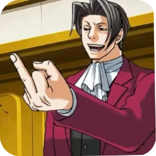 🖕 emoji 逆转裁判 Telegram sticker 18 of 29