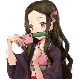☺️ emoji Nezuko chan @animestickerchannel Telegram sticker 14 of 120