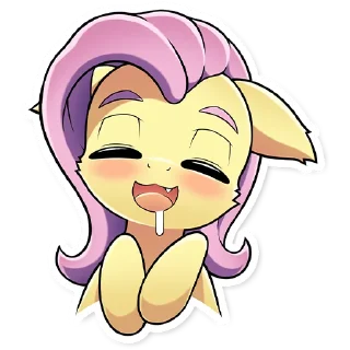🤤 emoji SymbianL Fluttershy Faces Telegram sticker 6 of 18