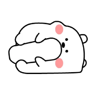 😴 emoji plo; chubby white bear @noustiker Telegram sticker 12 of 25