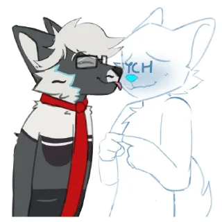 😘 emoji Mike Fluffles [@Fluffy_Oreo] Telegram sticker 18 of 31