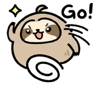 💪 emoji crown the sloth | @cutestickers4you Telegram sticker 7 of 24