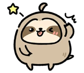😉 emoji crown the sloth | @cutestickers4you Telegram sticker 19 of 24