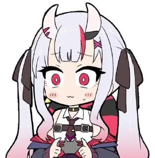 😰 emoji Nakiri Ayame ➜ @animee_stickers Telegram sticker 15 of 56