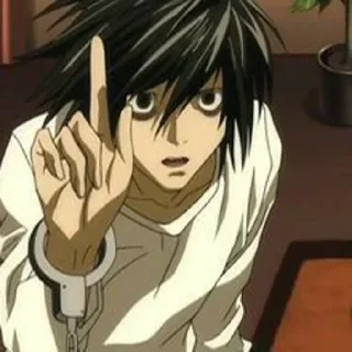 🌙 emoji L lawliet - @animestickersid Telegram sticker 20 of 20