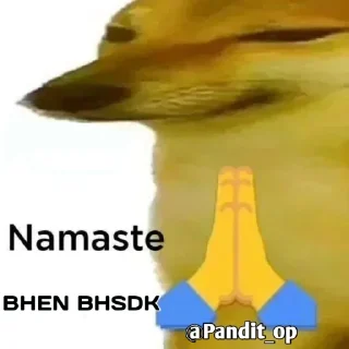 🙏 emoji 𝙉𝘼𝙈𝘼𝙎𝙏𝙀 @PANDIT_OP Telegram sticker 11 of 17