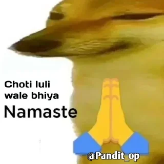 🙏 emoji 𝙉𝘼𝙈𝘼𝙎𝙏𝙀 @PANDIT_OP Telegram sticker 16 of 17