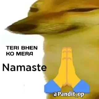 🙏 emoji 𝙉𝘼𝙈𝘼𝙎𝙏𝙀 @PANDIT_OP Telegram sticker 9 of 17