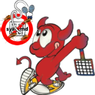 😎 emoji No systemd systems — *BSD projects Telegram sticker 6 of 54