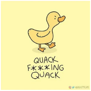 🦆 emoji Grumpy Animals by @beastflaps Telegram sticker 5 of 115